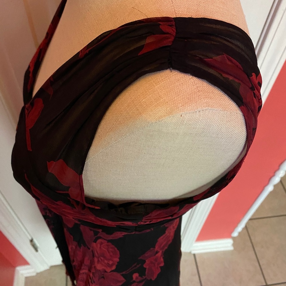 🥀 Silk Donna Ricco Ruffle Dress - Sz 4 - Picture 4 of 9